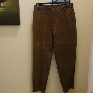 Brandon Thomas Fully Lined Petite Suede Pants